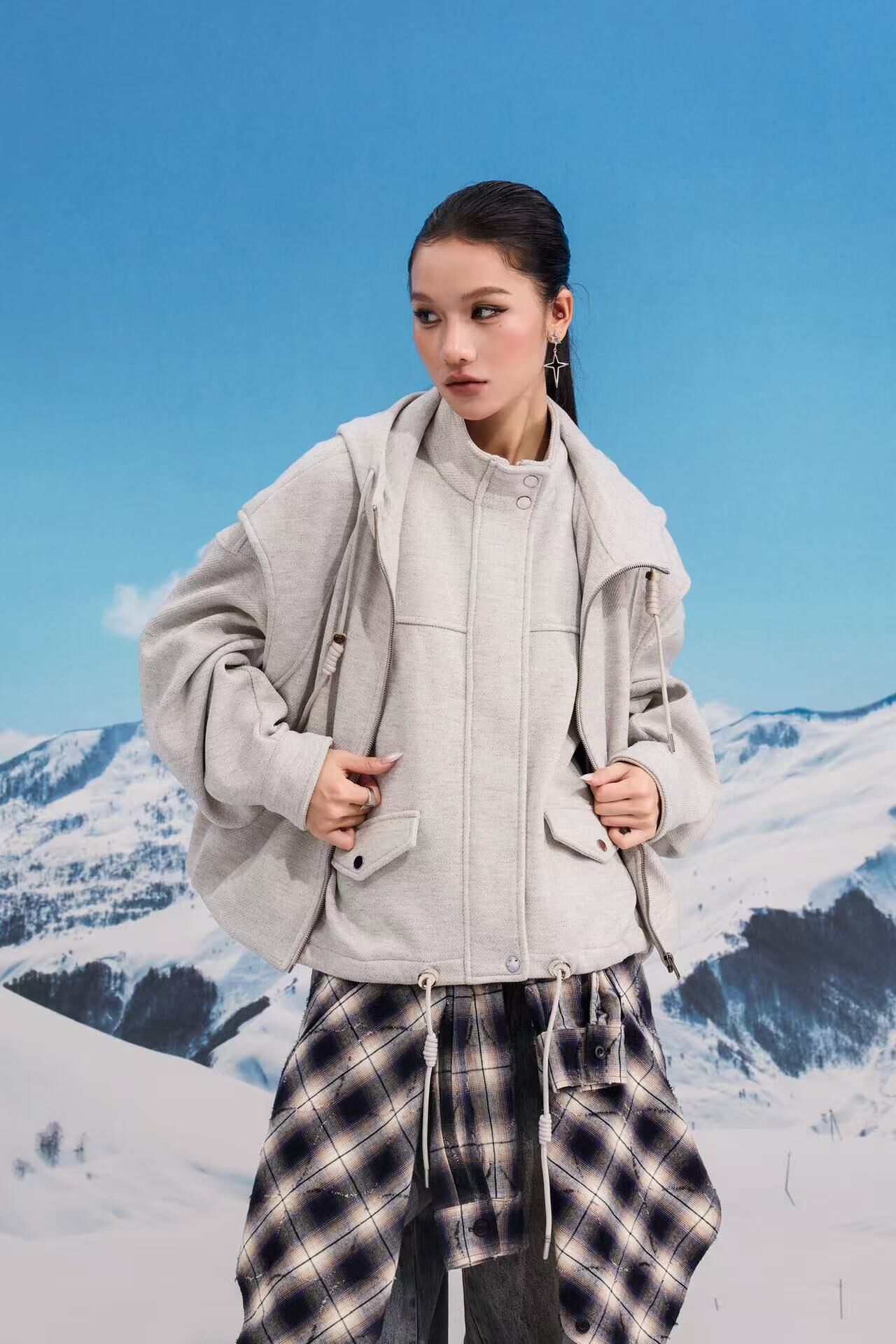1019GZ12-GZTRIP-TUOGU-Vest (A12 Almond Grey)