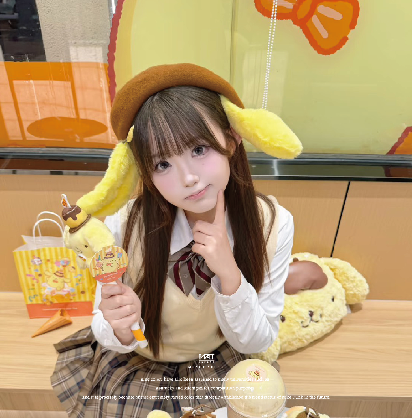 Pompompurin 布丁狗 耳朵 貝雷帽 髮夾 兩款