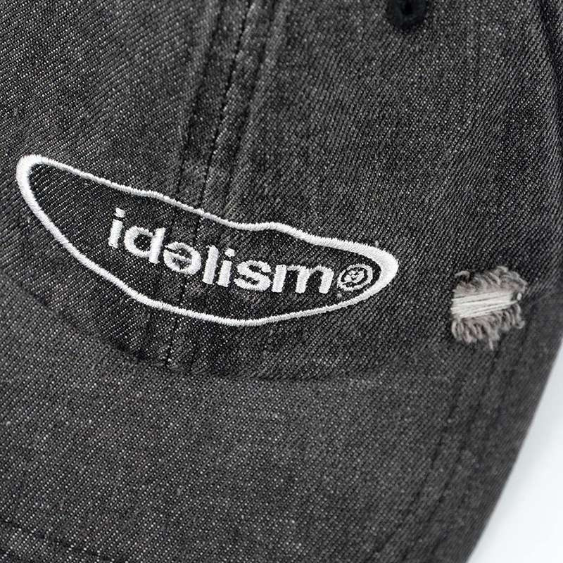 idealism LOGO CAP Black 洗舊破壞 老帽 棒球帽 黑色 ID-63 [台灣現貨]