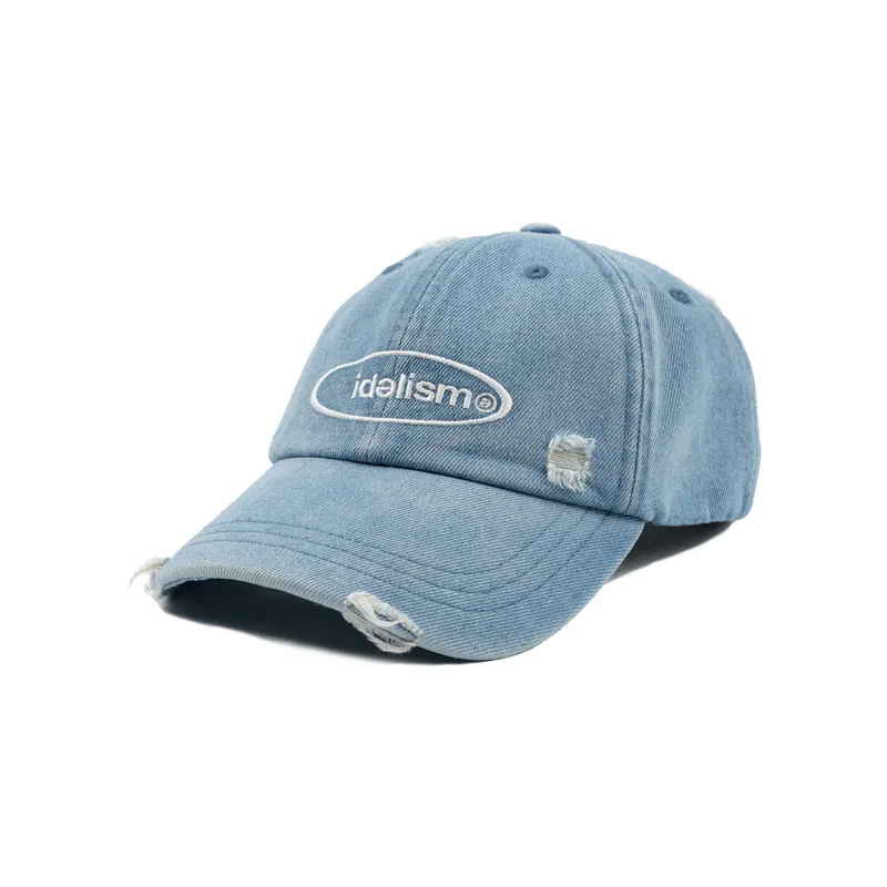 idealism LOGO CAP Blue 洗舊破壞 老帽 棒球帽 丹寧 水藍 ID-64 [台灣現貨]