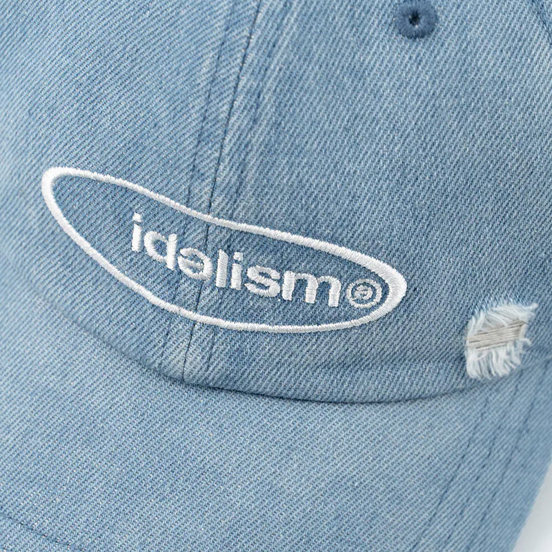 idealism LOGO CAP Blue 洗舊破壞 老帽 棒球帽 丹寧 水藍 ID-64 [台灣現貨]