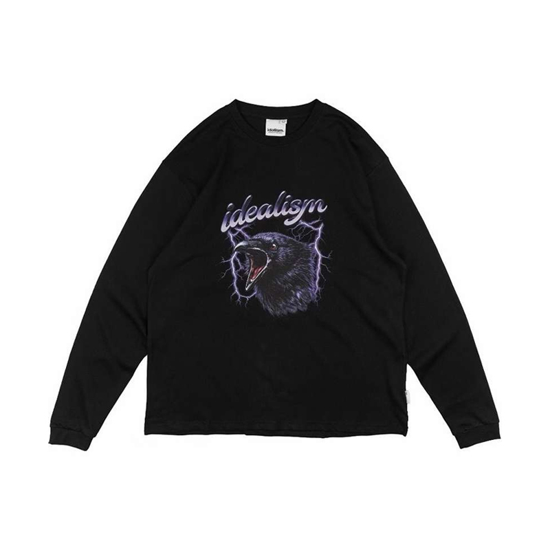 idealism CROW L/S TEE Black 烏鴉 長T 長袖 黑色 ID-65 [台灣現貨]