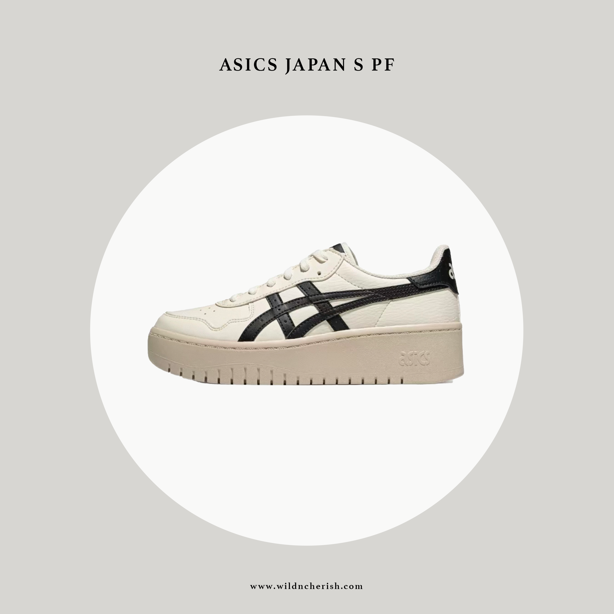 預訂 | Asics Japan S PF 厚底 米白色