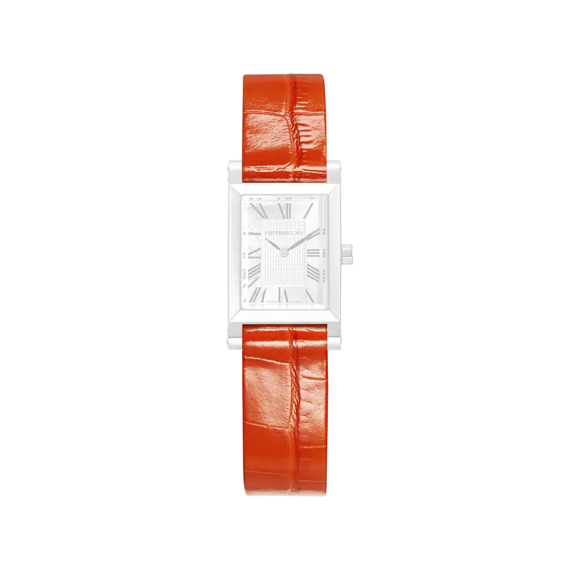 1HL1019-211 [HERBELIN] Antares 橙色壓紋鱷魚紋錶帶 #BRAC17344A127 (EU)