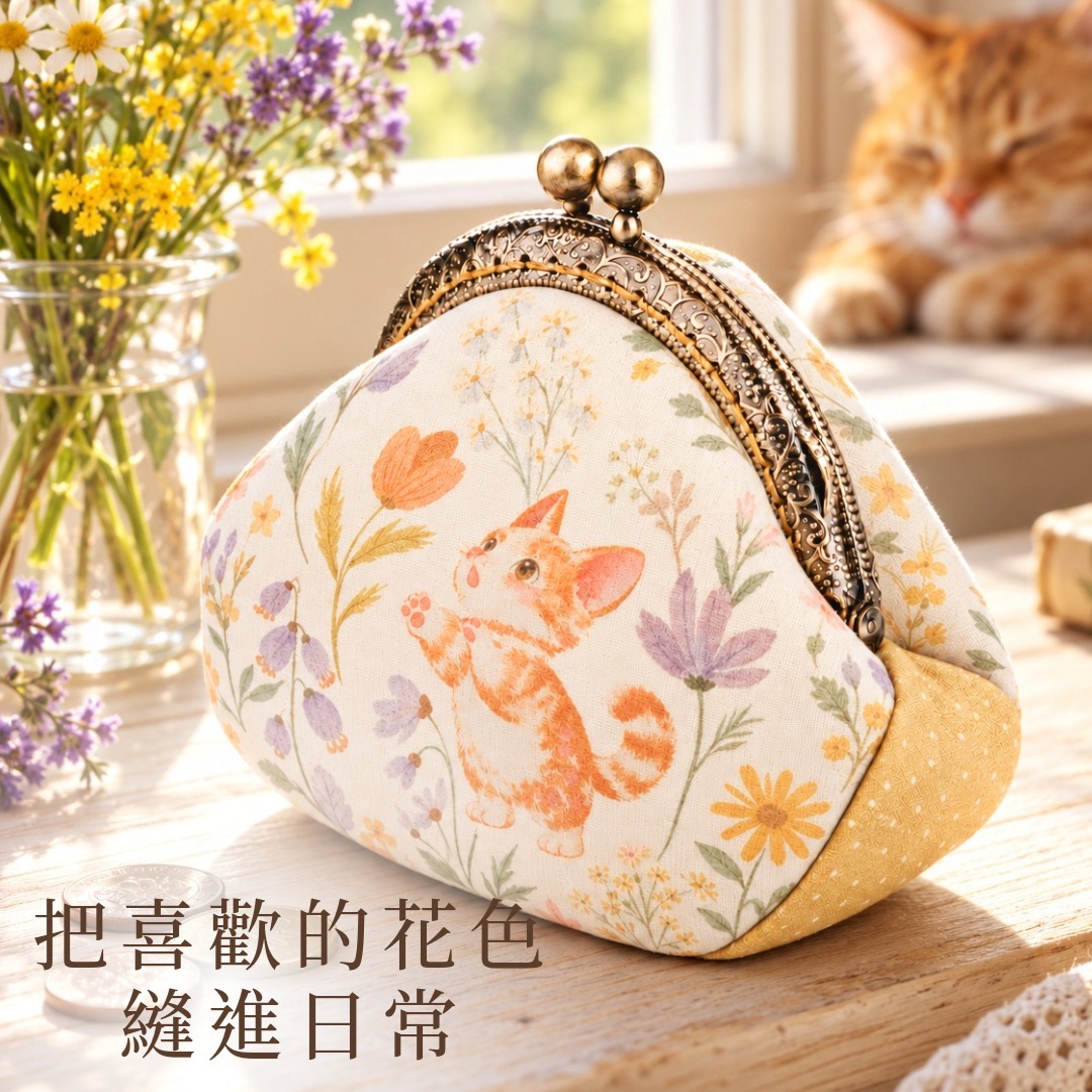 春分花彩口金包