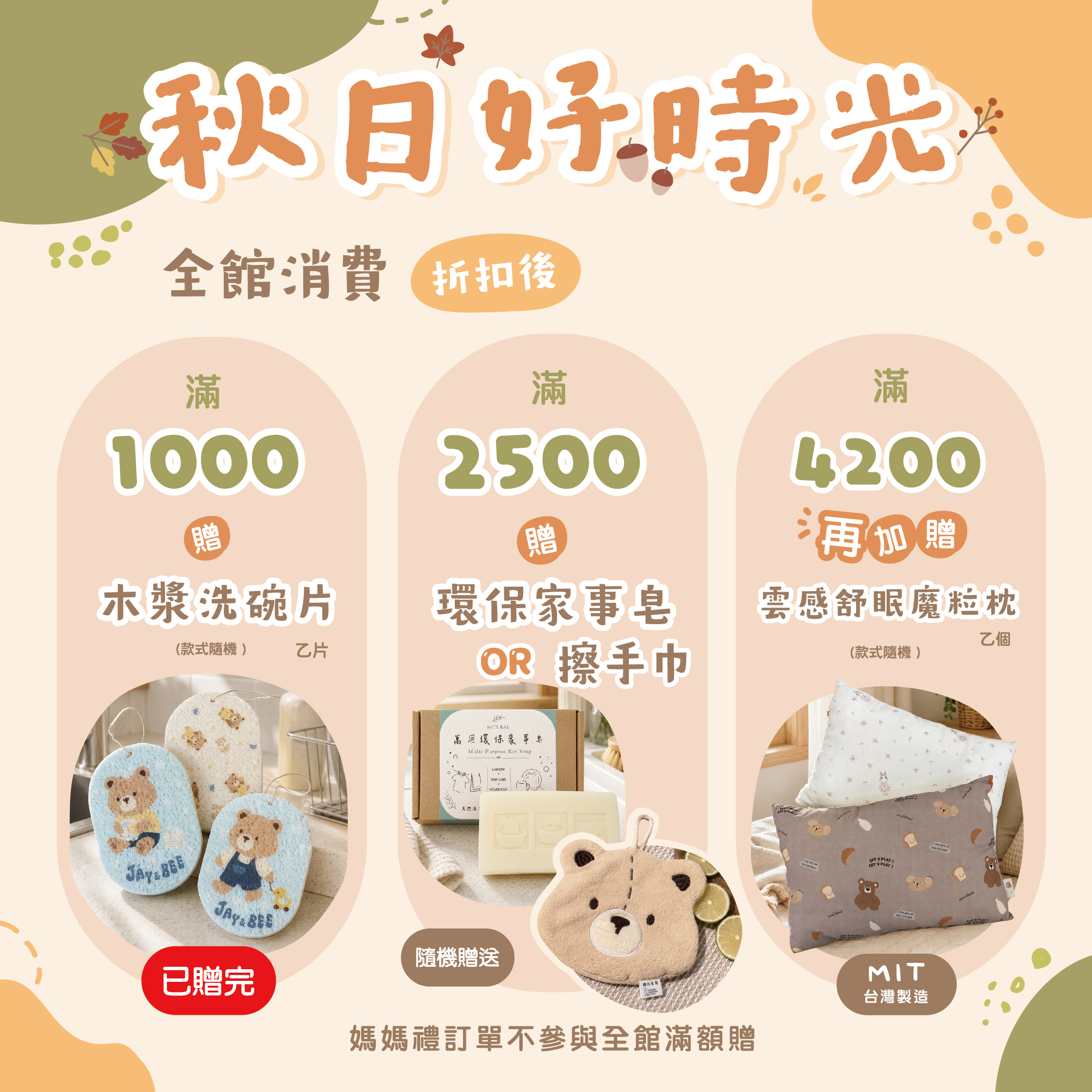 全館滿額贈
