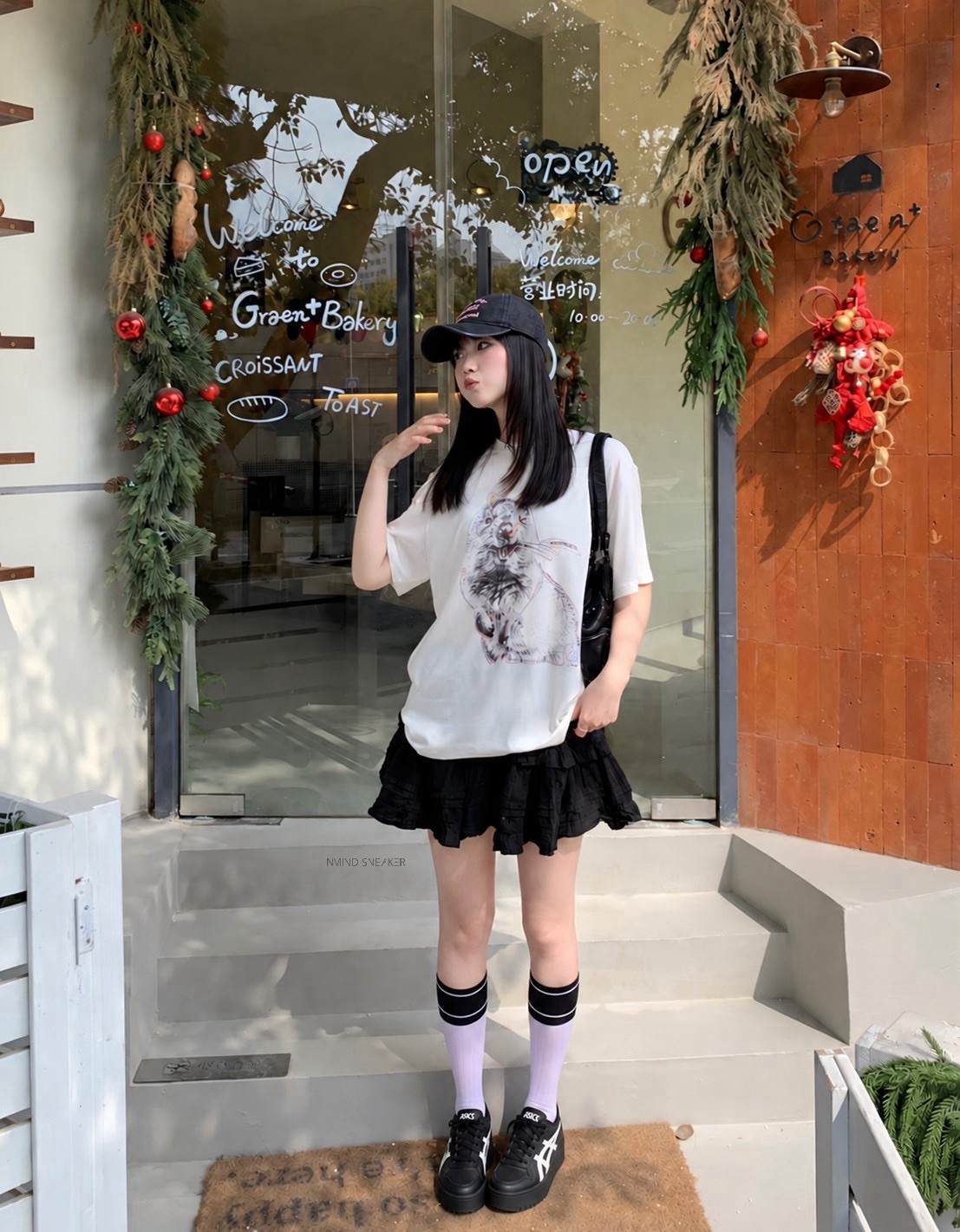 <百搭又增高🖤> ASICS JAPAN S PF荔枝仿皮革 厚底增高 女鞋