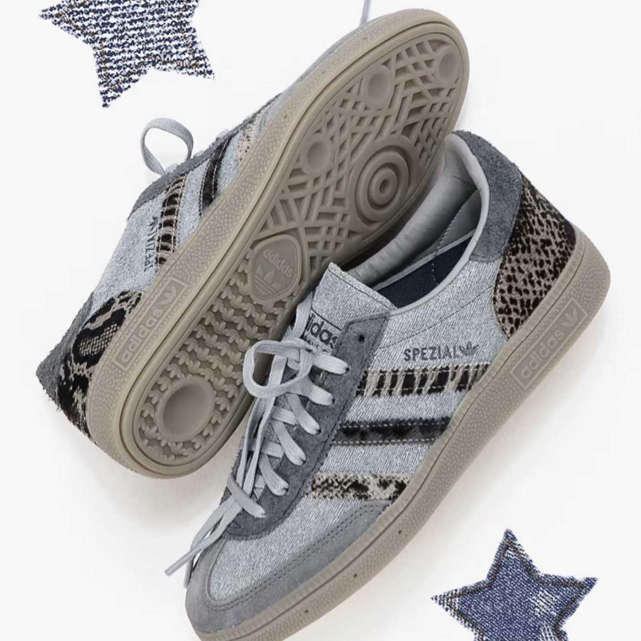 ADIDAS ORIGINALS SPEZIAL 灰藍 豹紋 牛仔布 休閒鞋 愛迪達 KK4861