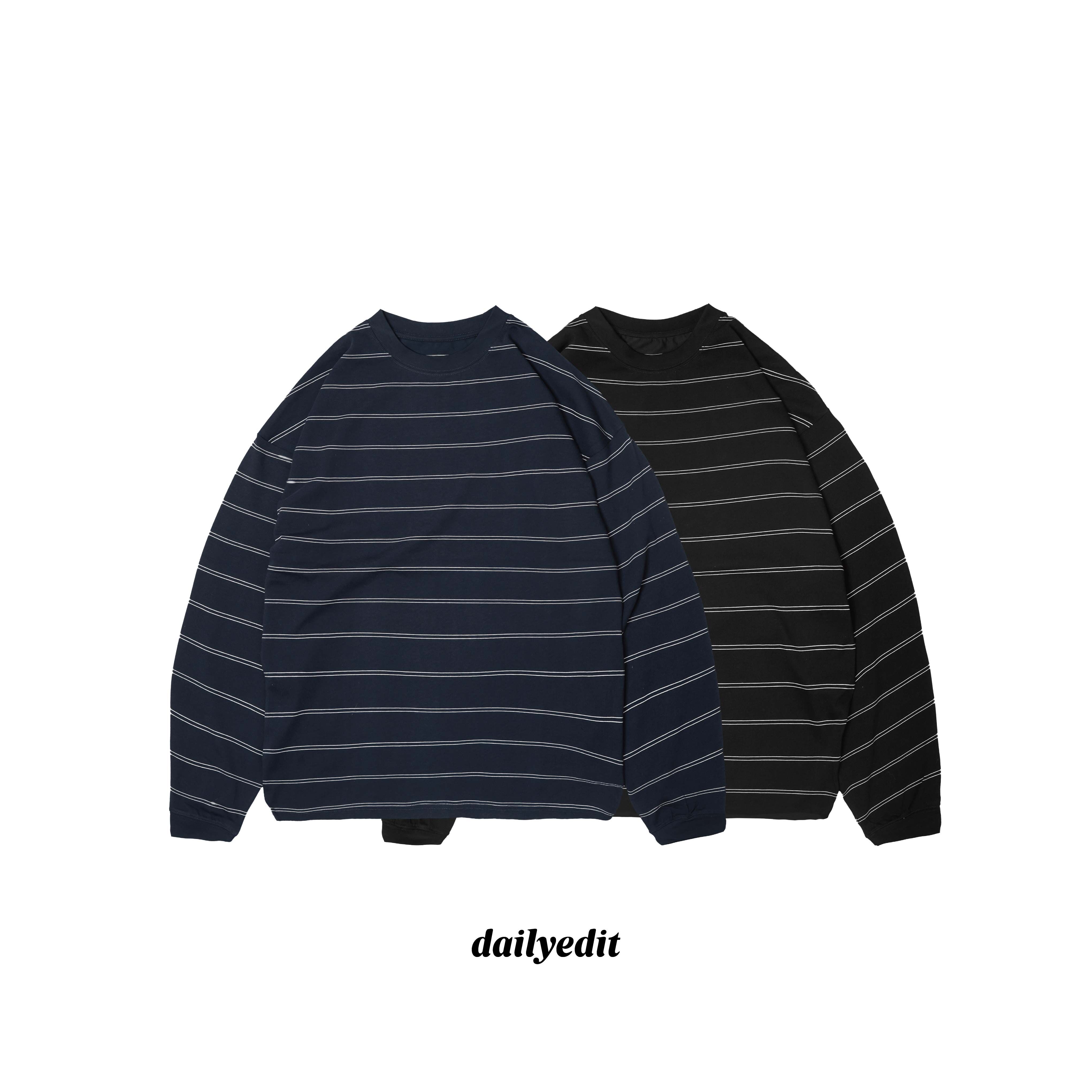 復古細條紋薄長袖 Retro Stripe Tee LT-014