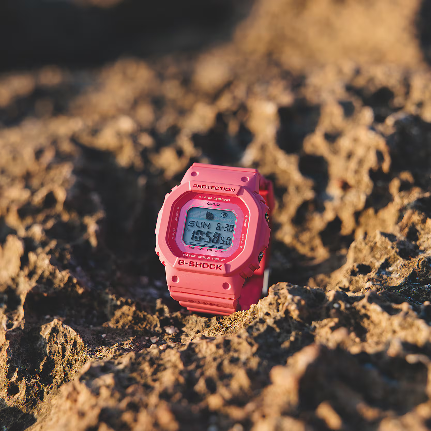 萬年鐘錶 - G-SHOCK  活力夏季月相潮汐衝浪電子錶 GLX-S5610-4 錶徑 : 40.5 mm