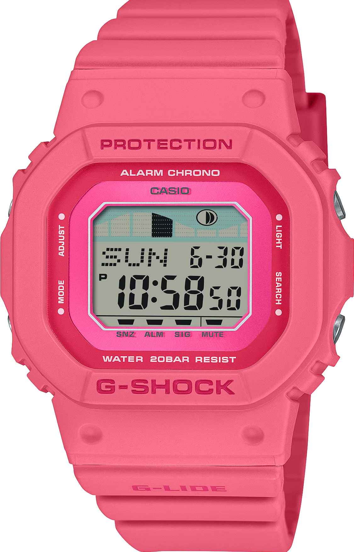 萬年鐘錶 - G-SHOCK  活力夏季月相潮汐衝浪電子錶 GLX-S5610-4 錶徑 : 40.5 mm