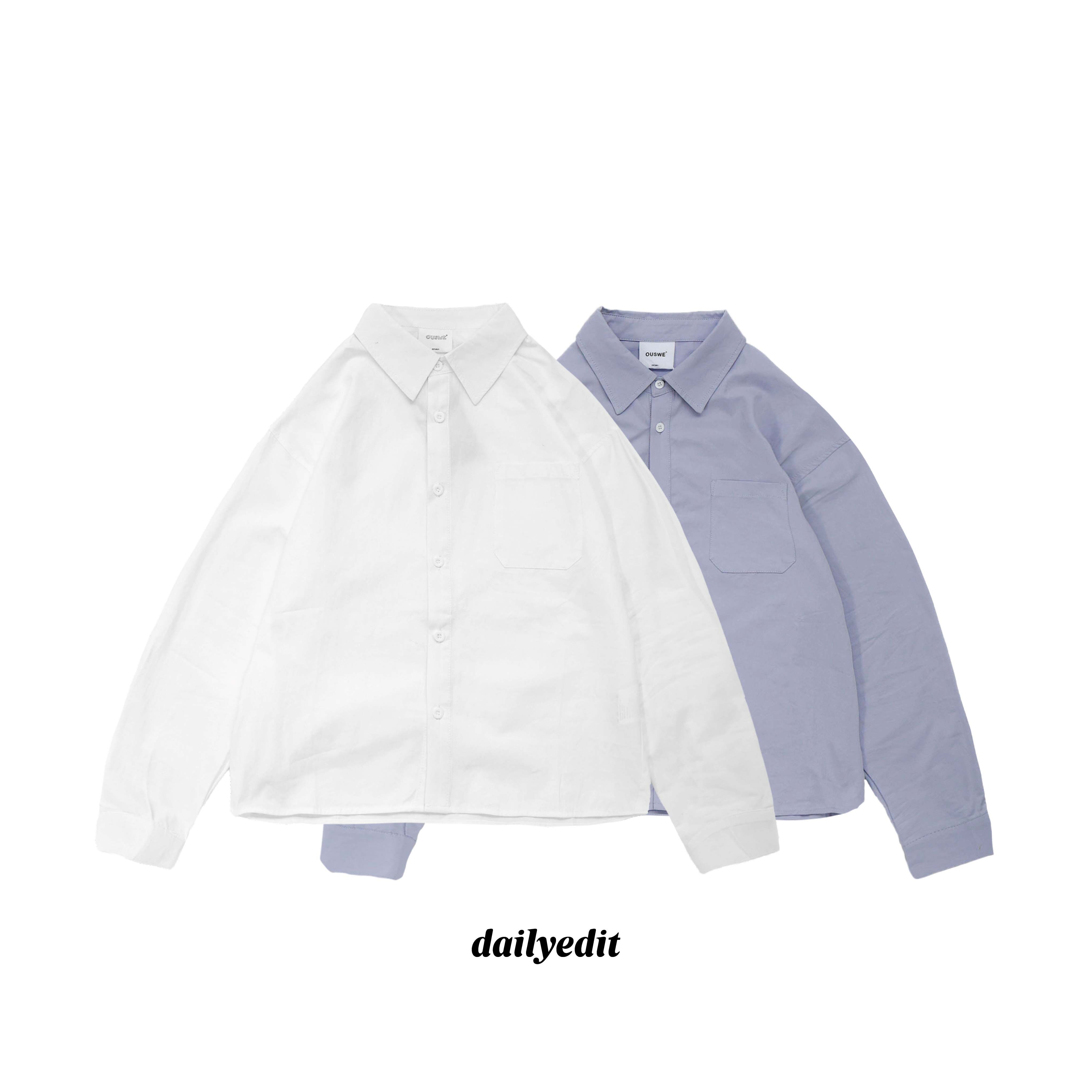 立體短版廓形襯衫 Boxy Short Shirt LT-012