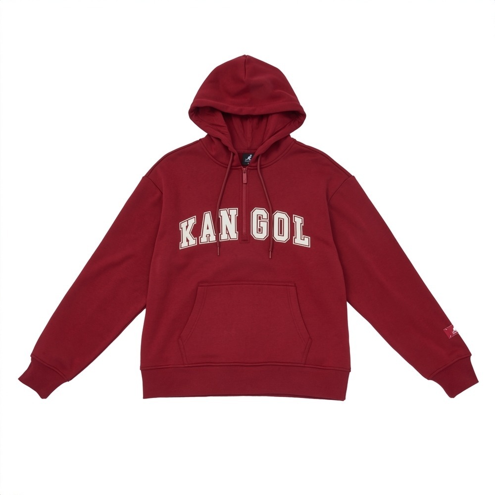 【KANGOL】中性落肩印花帽T｜落肩版型．印花設計｜2色-6455105101