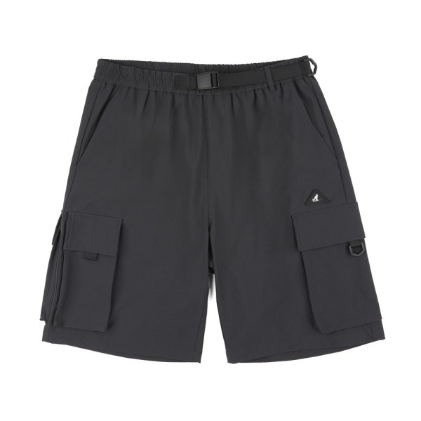 【KANGOL】中性多口袋工裝風短褲｜多口袋設計．機能彈性｜深綠色-6425152070