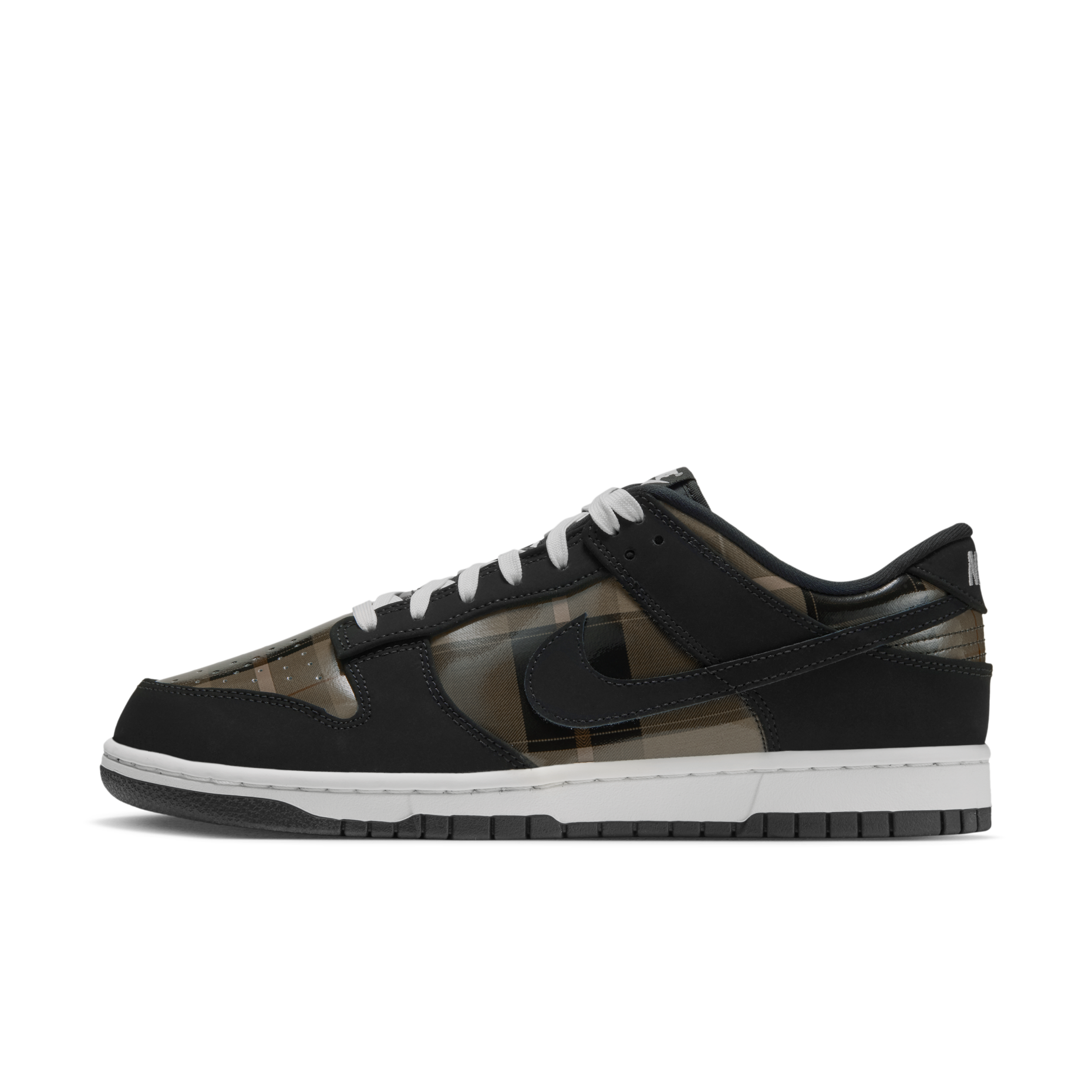 男鞋 NIKE DUNK LOW RETRO 'Night Forest' 黑格子 格紋 皮革 低筒 休閒鞋【IQ0154-300】