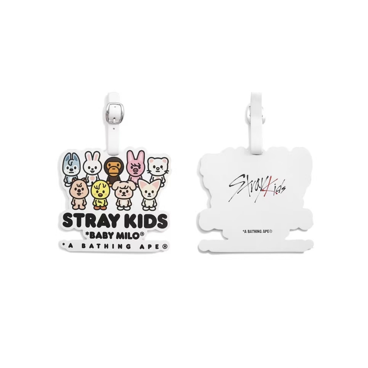 -(C013)-A BATHING APE BAPE X STRAY KIDS BABY MILO LUGGAGE TAG 韓團聯名 行李吊牌-2M73100901