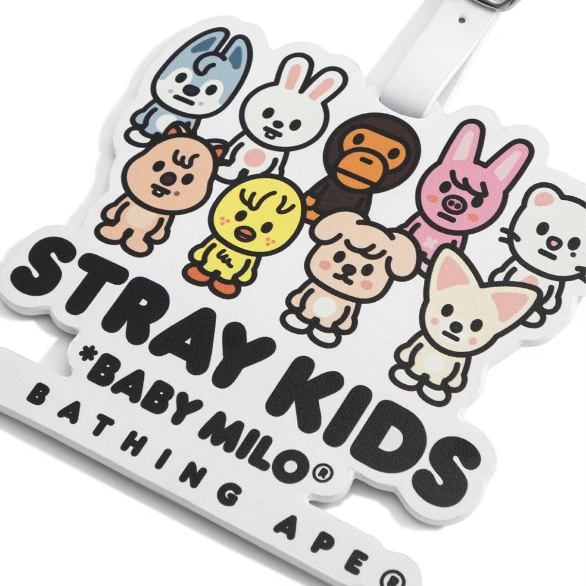 -(C013)-A BATHING APE BAPE X STRAY KIDS BABY MILO LUGGAGE TAG 韓團聯名 行李吊牌-2M73100901