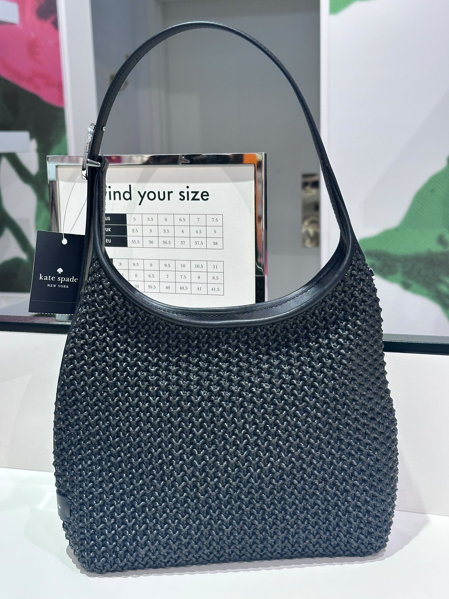 WV06 KS 黑色草編細單肩包  454 Straw Small Shoulder Bag