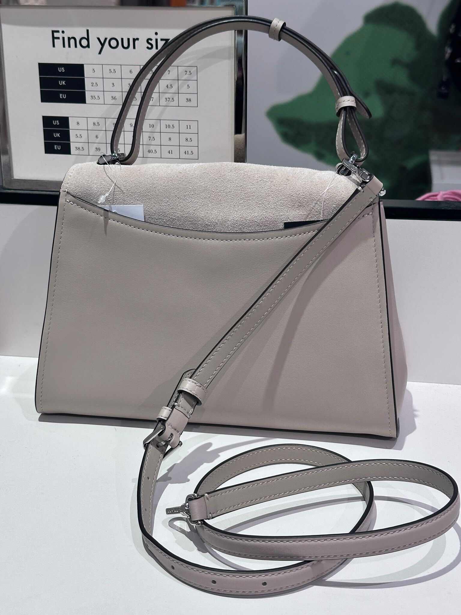 WV11 KS 杏色配麂皮手提袋  Riley Suede Top Handle Bag