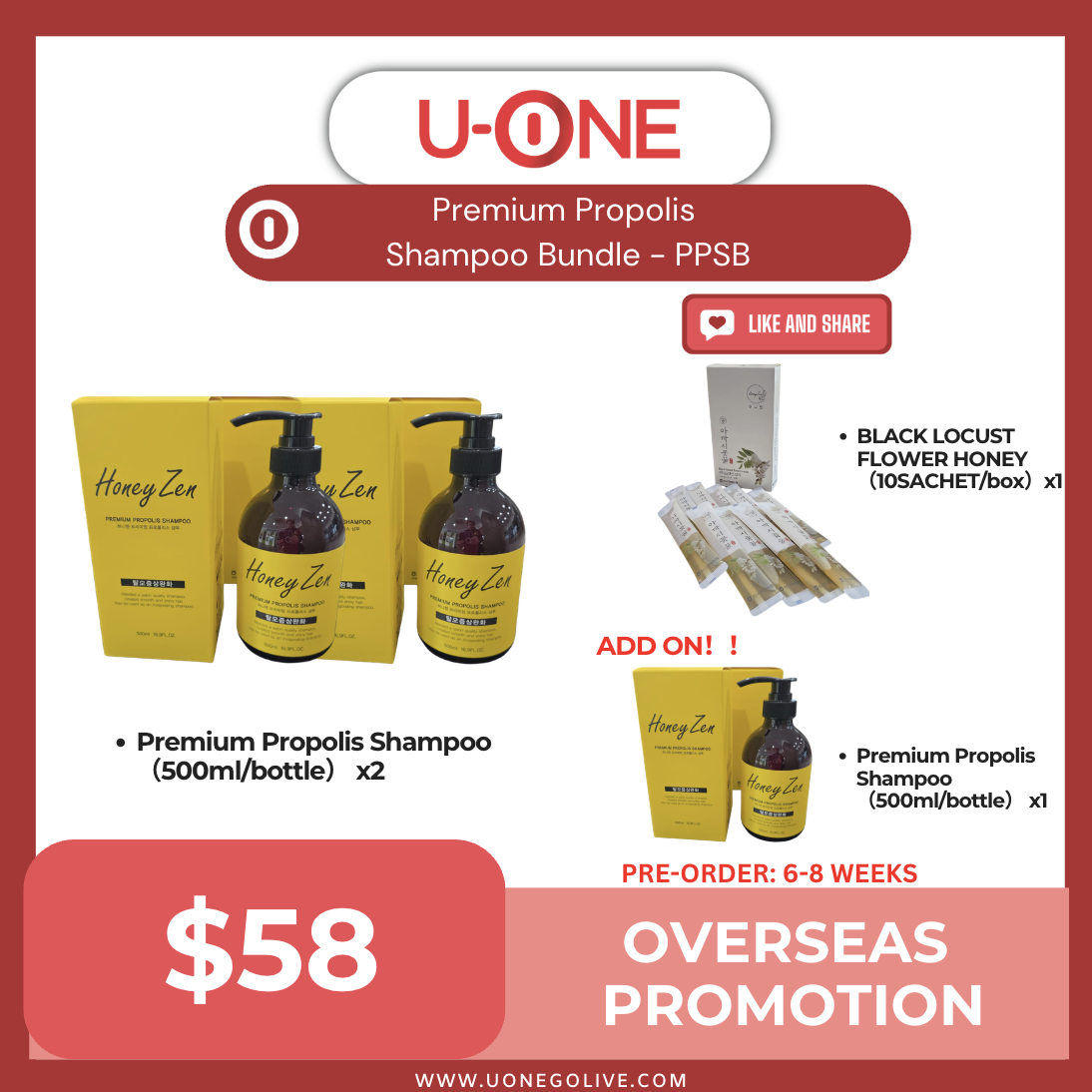 Premium Propolis  Shampoo Bundle - PPSB