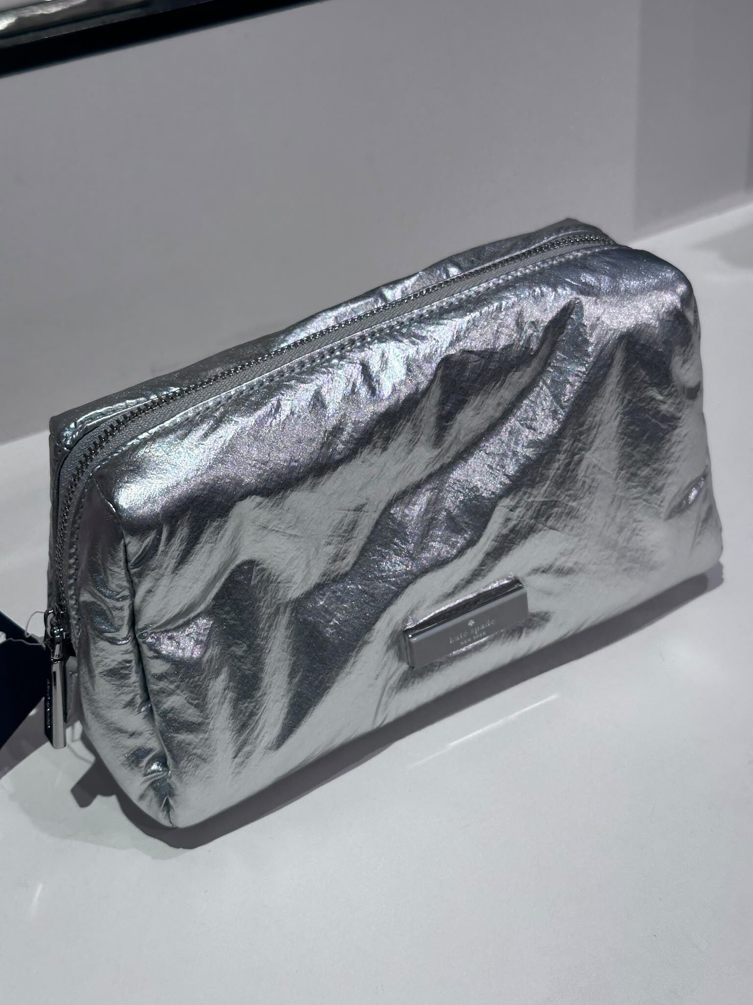 WV14 KS 銀色化妝袋  Carter Metallic Cosmetic Pouch