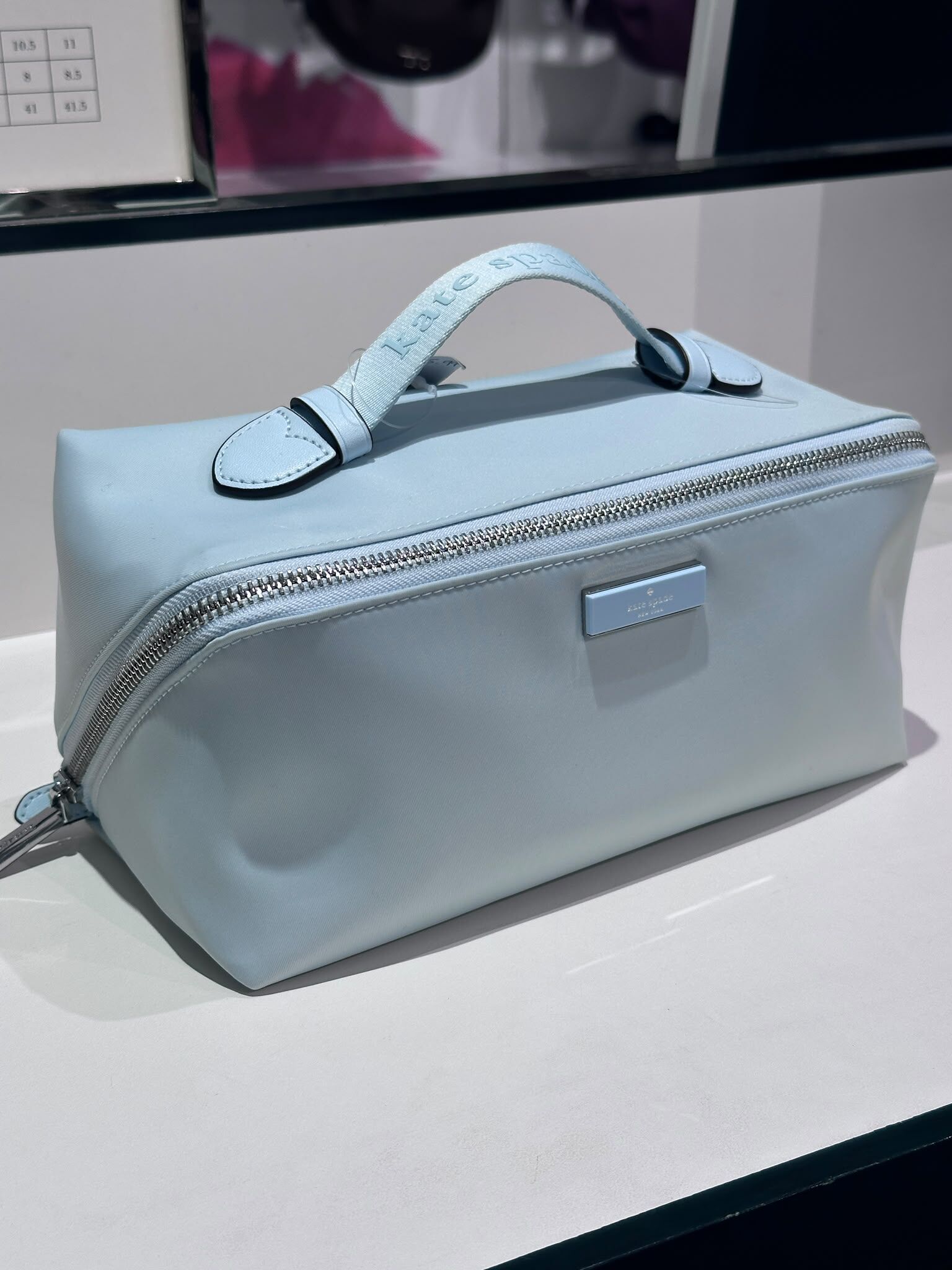 WV16 KS 淺藍色尼龍大化妝袋  Carter Nylon Travel Cosmetic Pouch