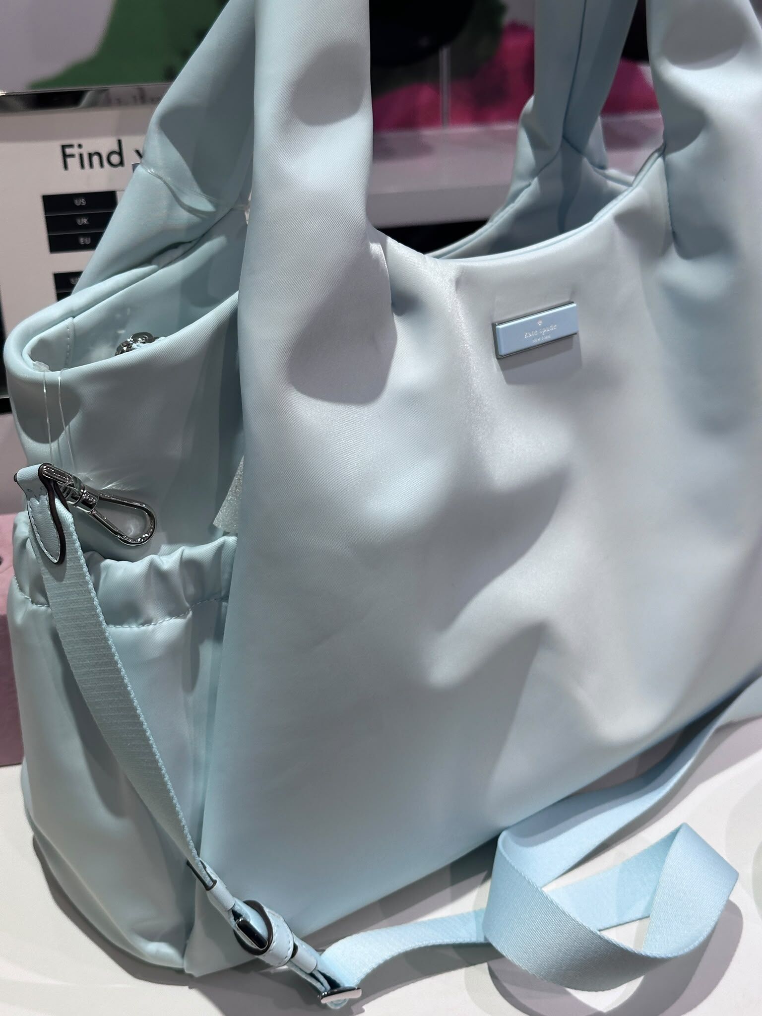 WV18 KS 淺藍色 尼龍大單肩包  Carter Nylon Large Baby Bag