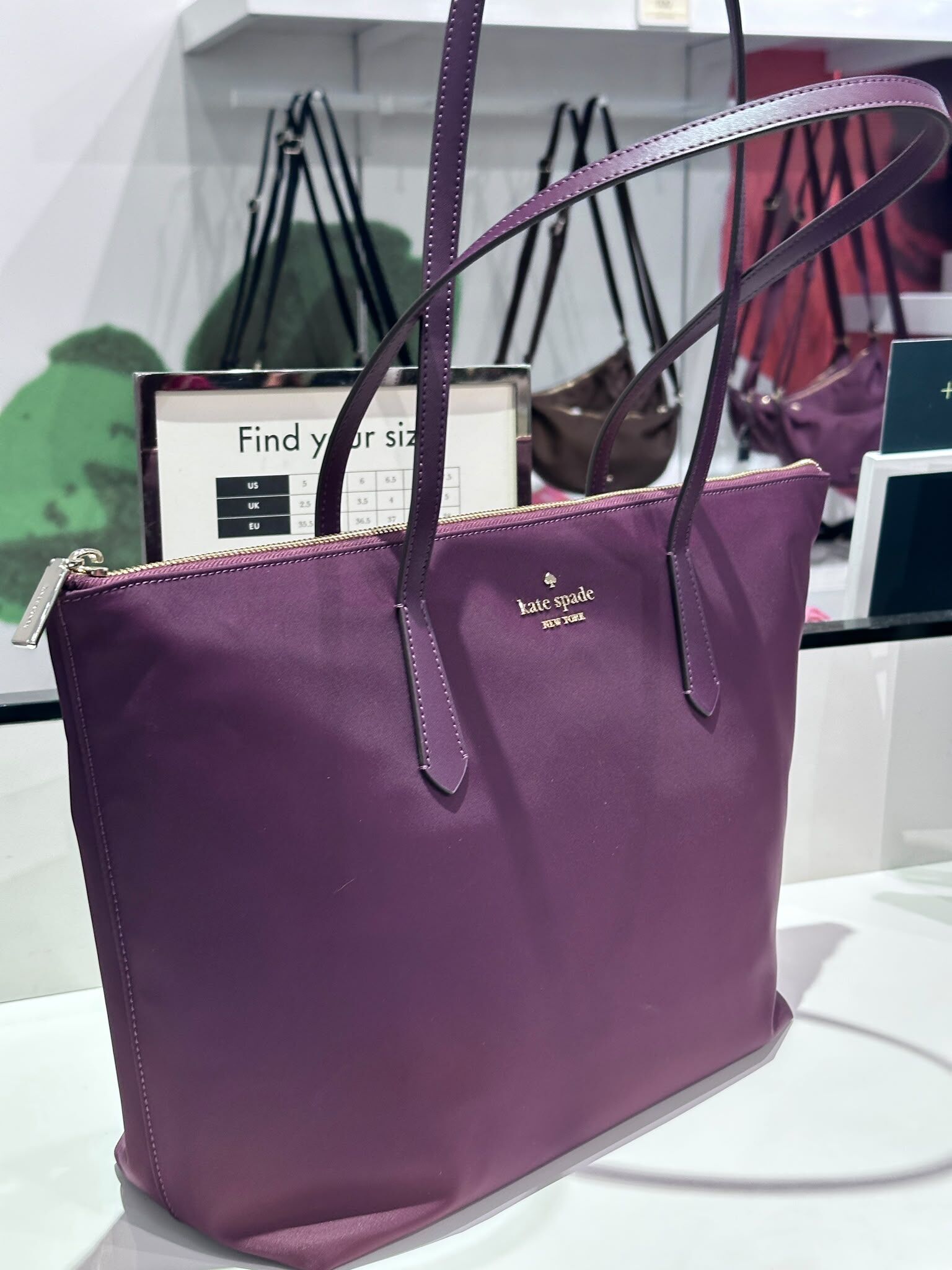 WV19 KS 酒紅色尼龍拉鏈單肩包  Kitt Ksnyl Tote Bag