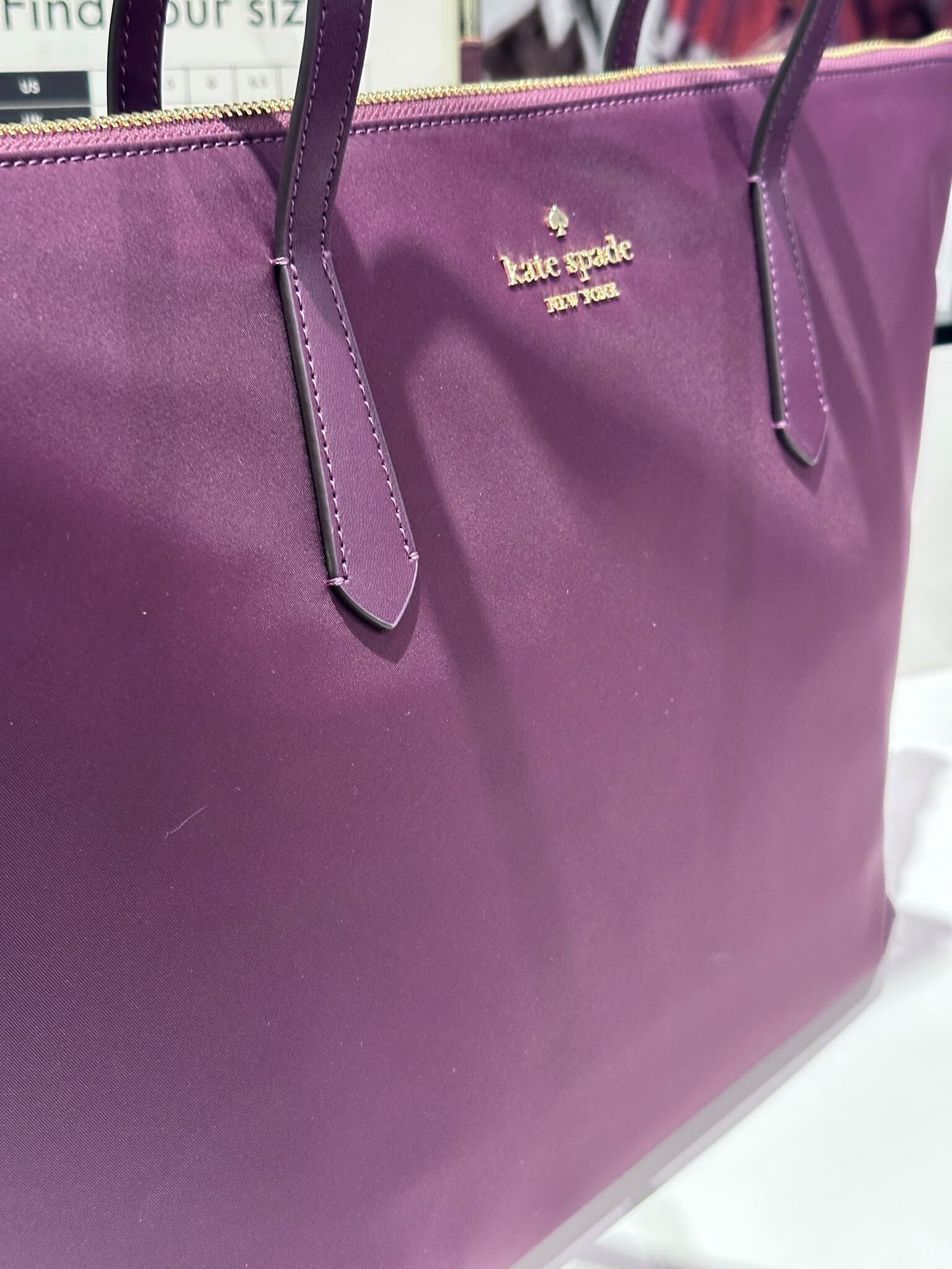 WV19 KS 酒紅色尼龍拉鏈單肩包  Kitt Ksnyl Tote Bag