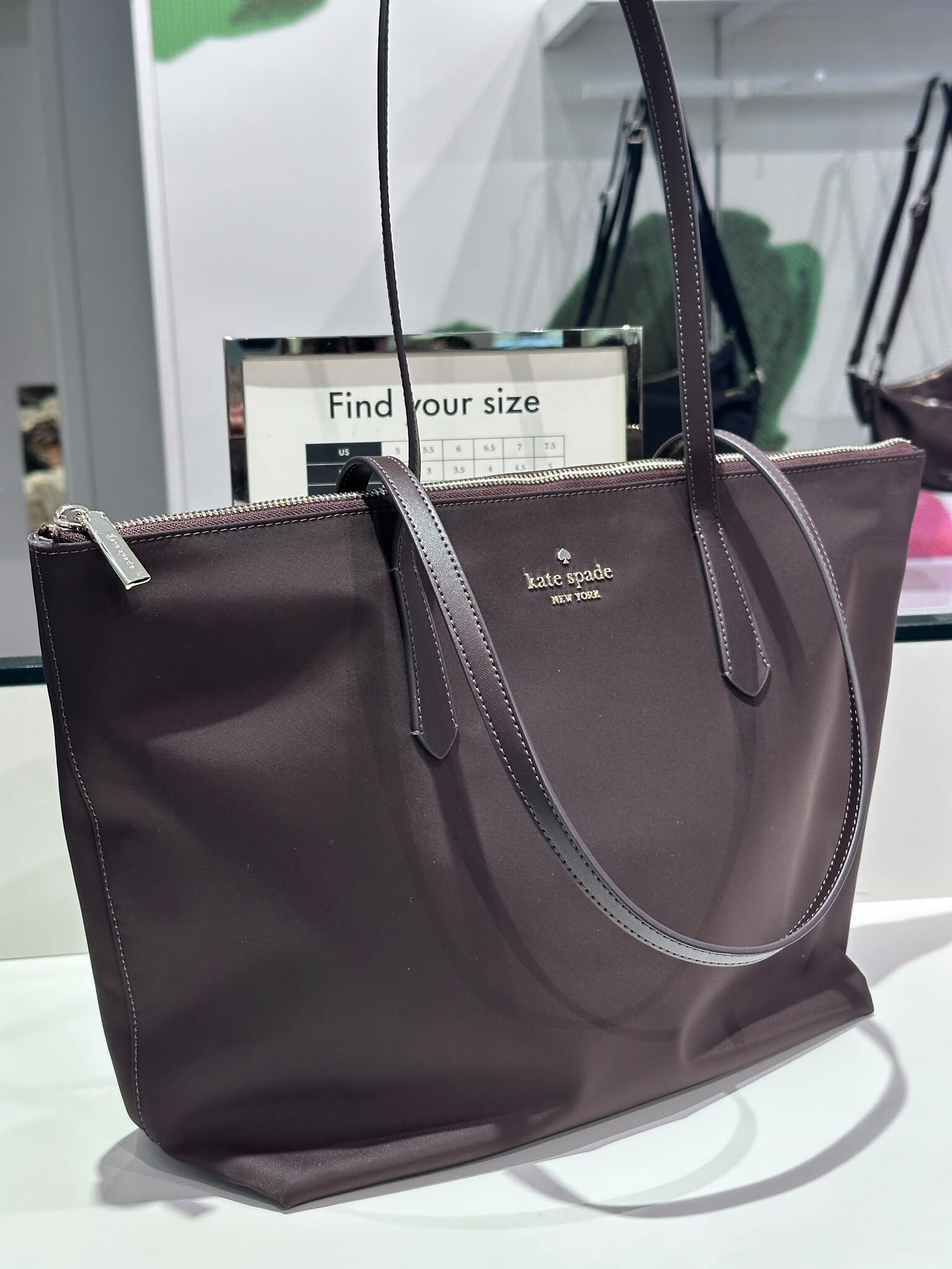 WV20 KS 啡色尼龍拉鏈單肩包  Kitt Ksnyl Tote Bag
