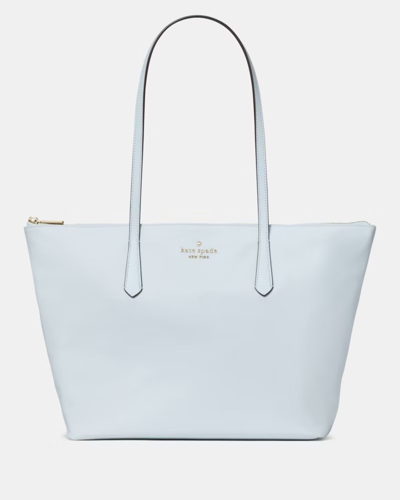 WV22 KS 淺藍色 尼龍拉鏈單肩包  Kitt Ksnyl Tote Bag