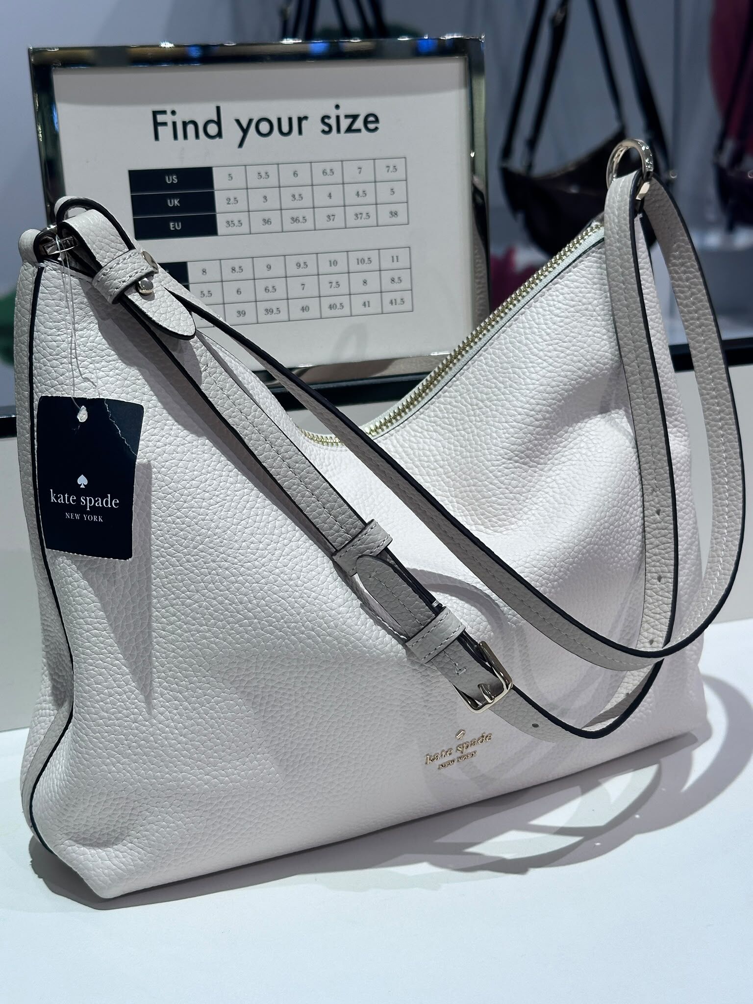 WV25 KS 奶油白色大斜背包  Lenox Large Crossbody Bag