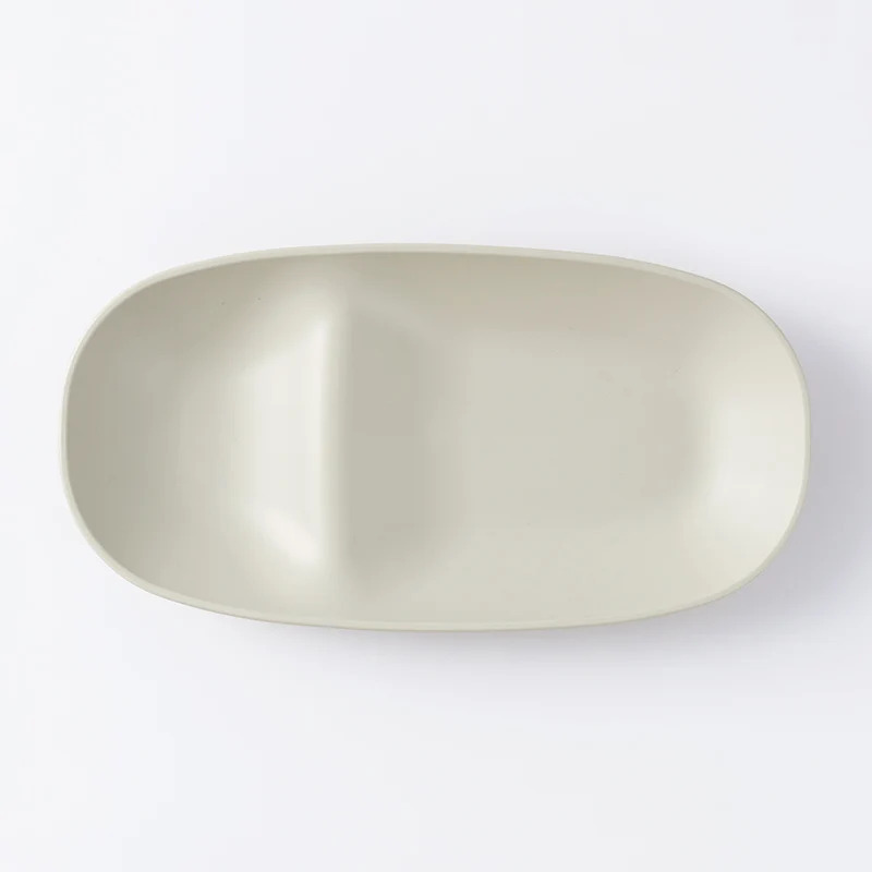 SP YURUMARU分隔餐盤/灰 23.4×2.9×12.2cm
