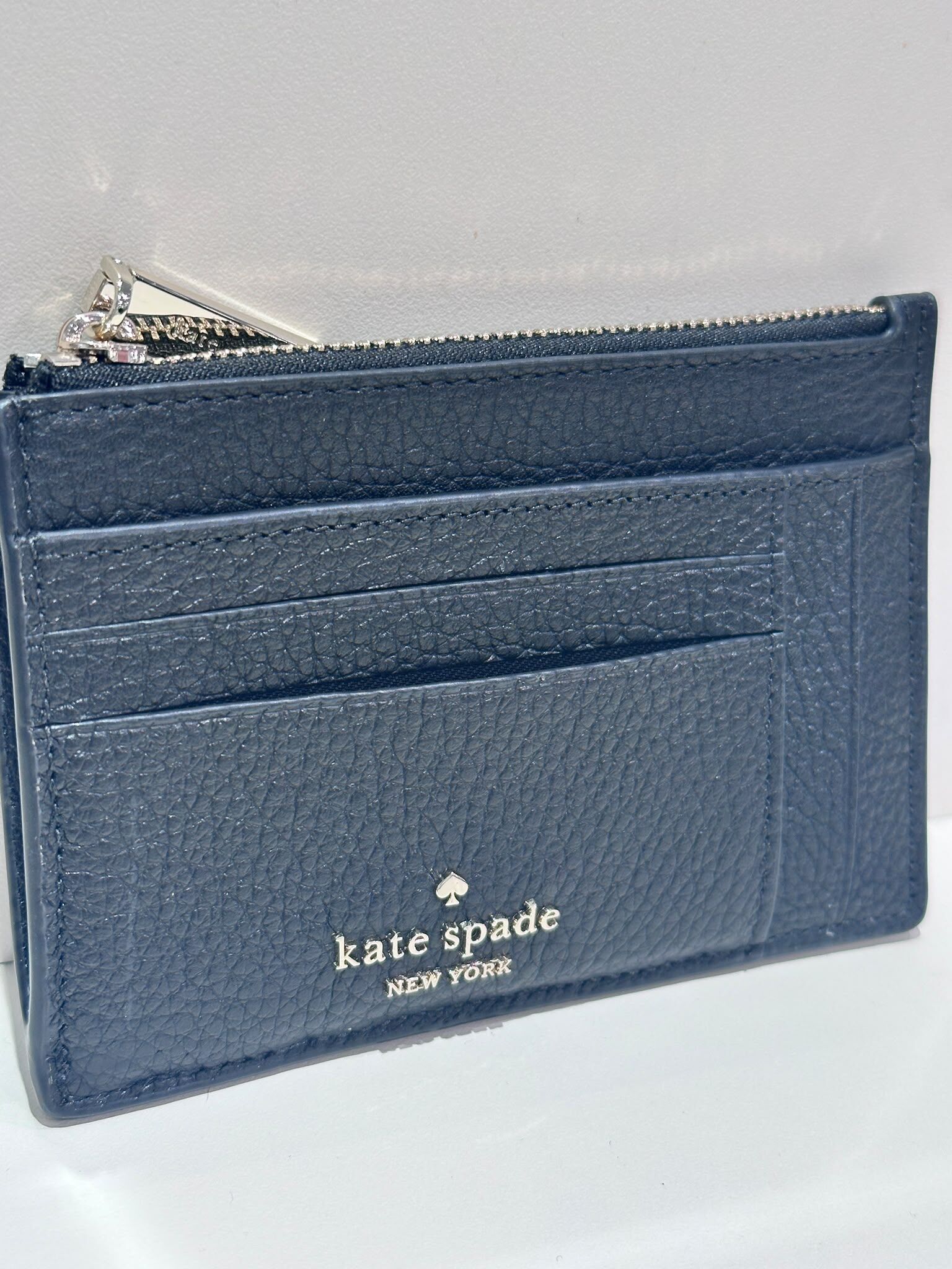 WV38 KS 黑色大拉鏈卡包  Large Slim Card Holder