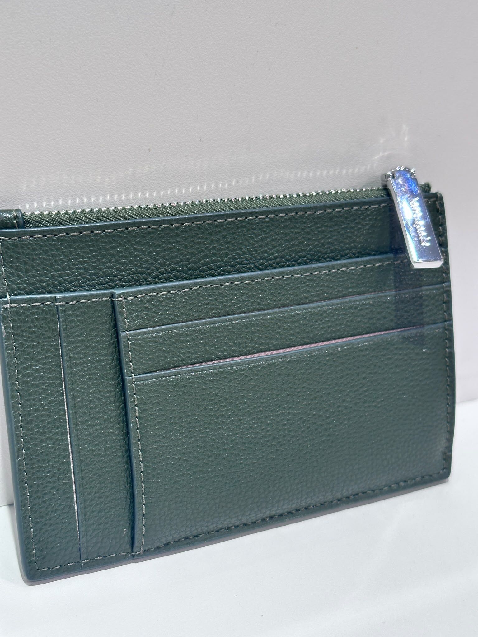 WV39 KS 深綠色 大拉鏈卡包  Large Slim Card Holder