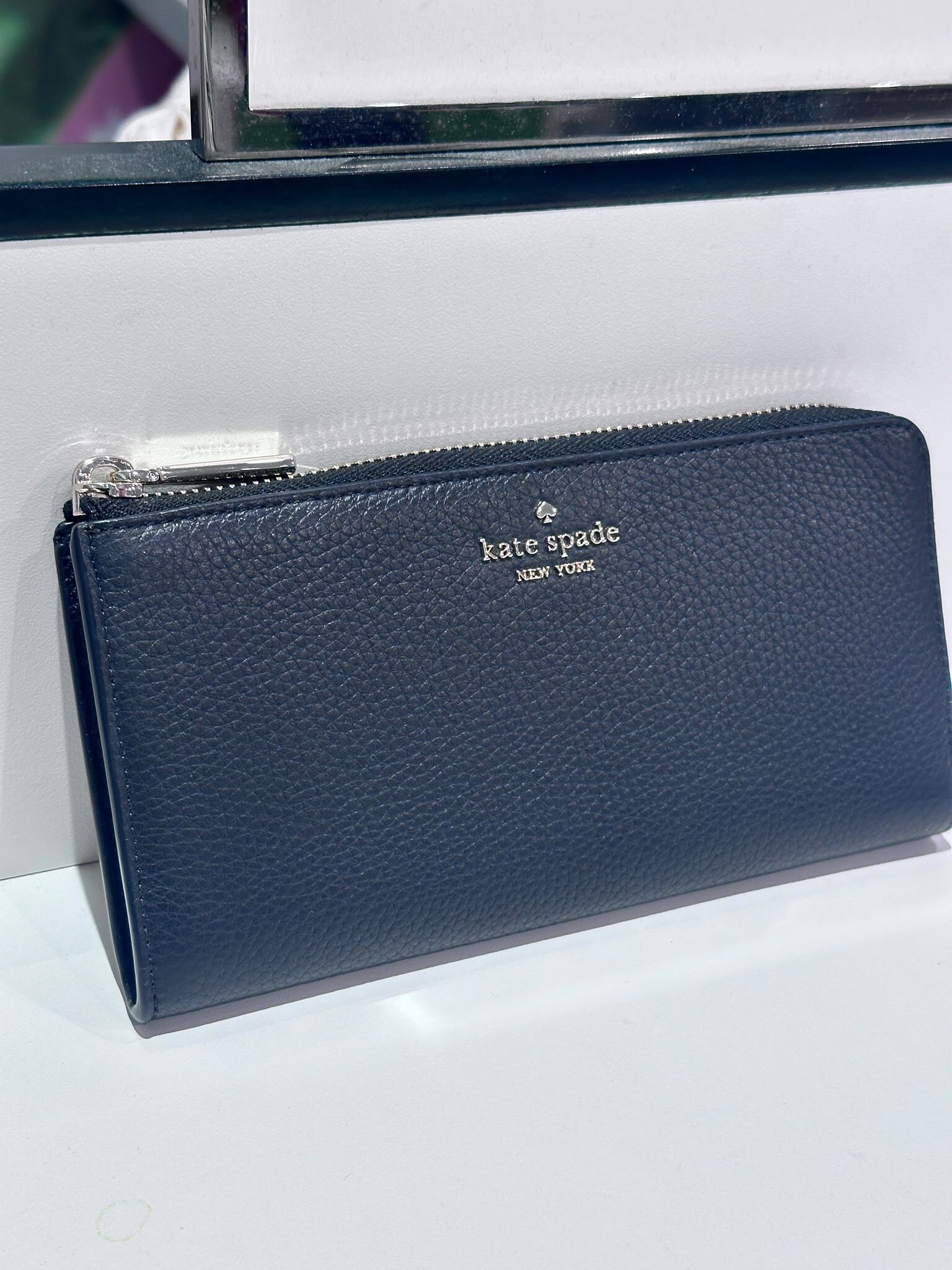WV41 KS 黑色拉鏈長銀包  Large Slim L-zip Wallet
