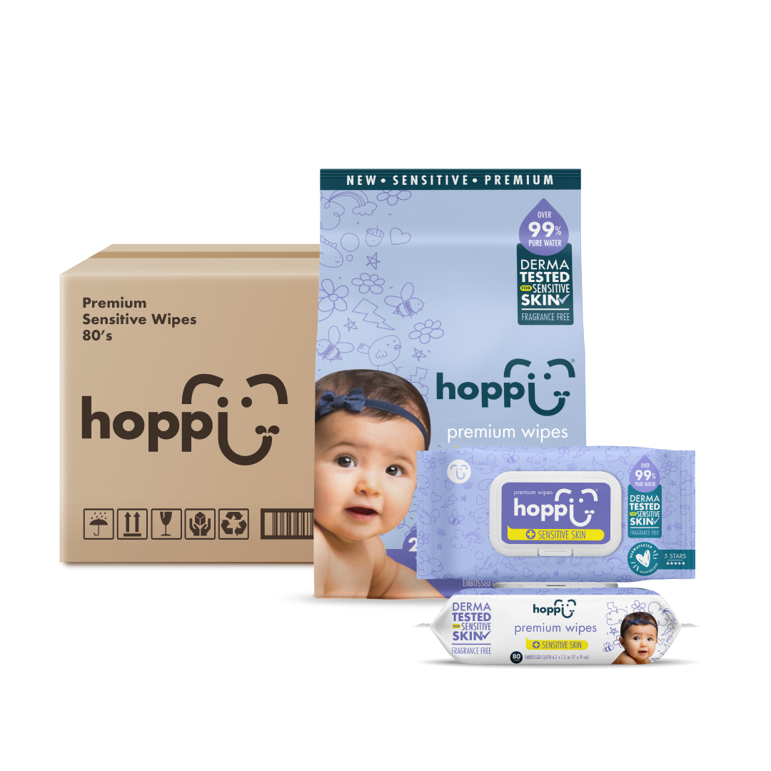 【Luxcare】Hoppi 高級敏感濕紙巾 80抽12包