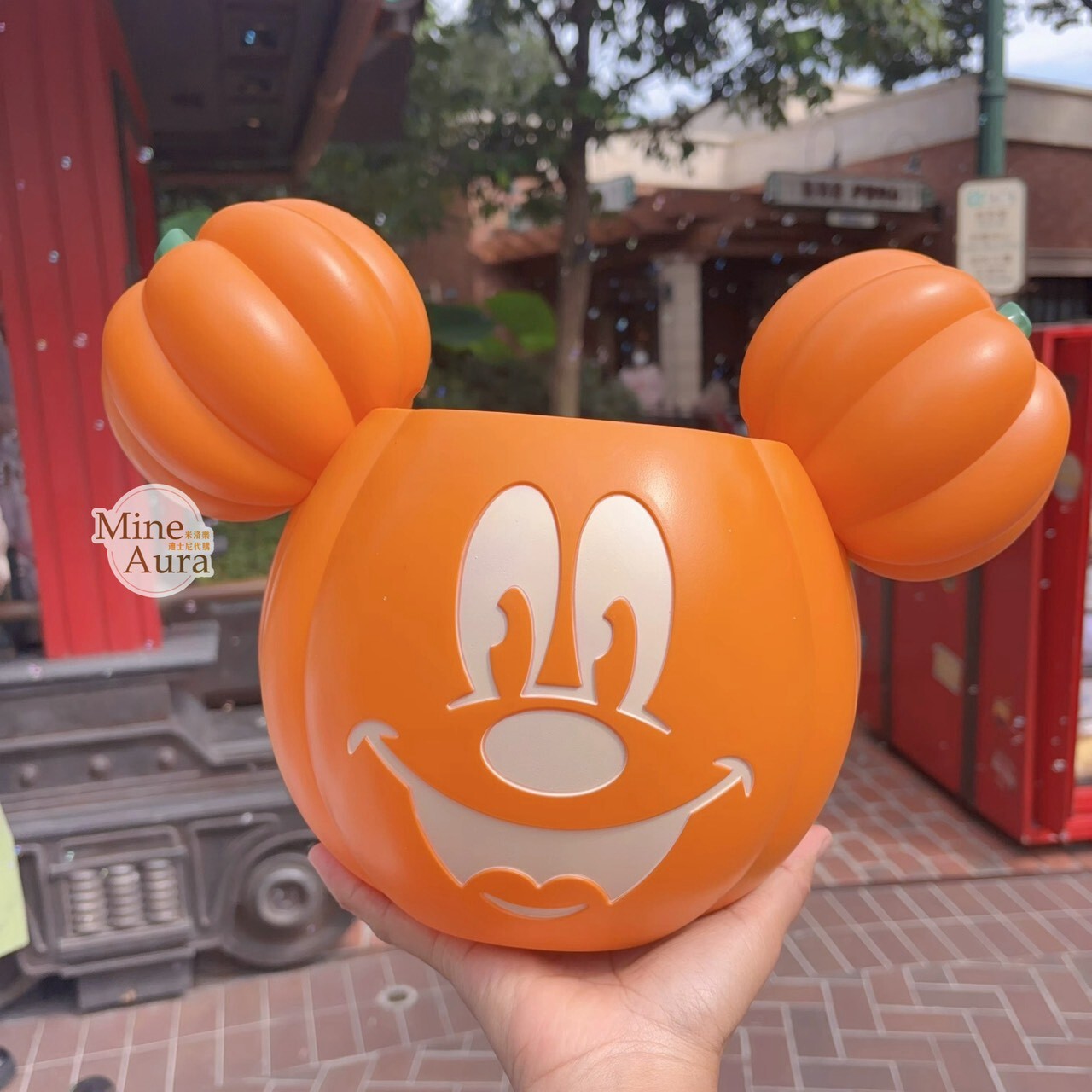 2026 萬聖節 米奇 Mickey 南瓜 米奇頭 造型 手提 討糖果桶 -上海迪士尼樂園