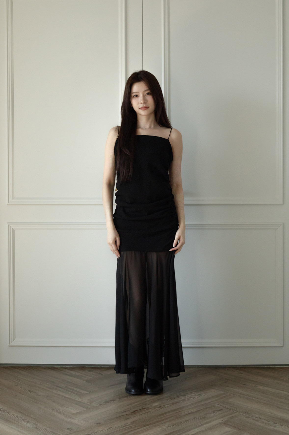 T19 DRAPED SLIP MAXI DRESS