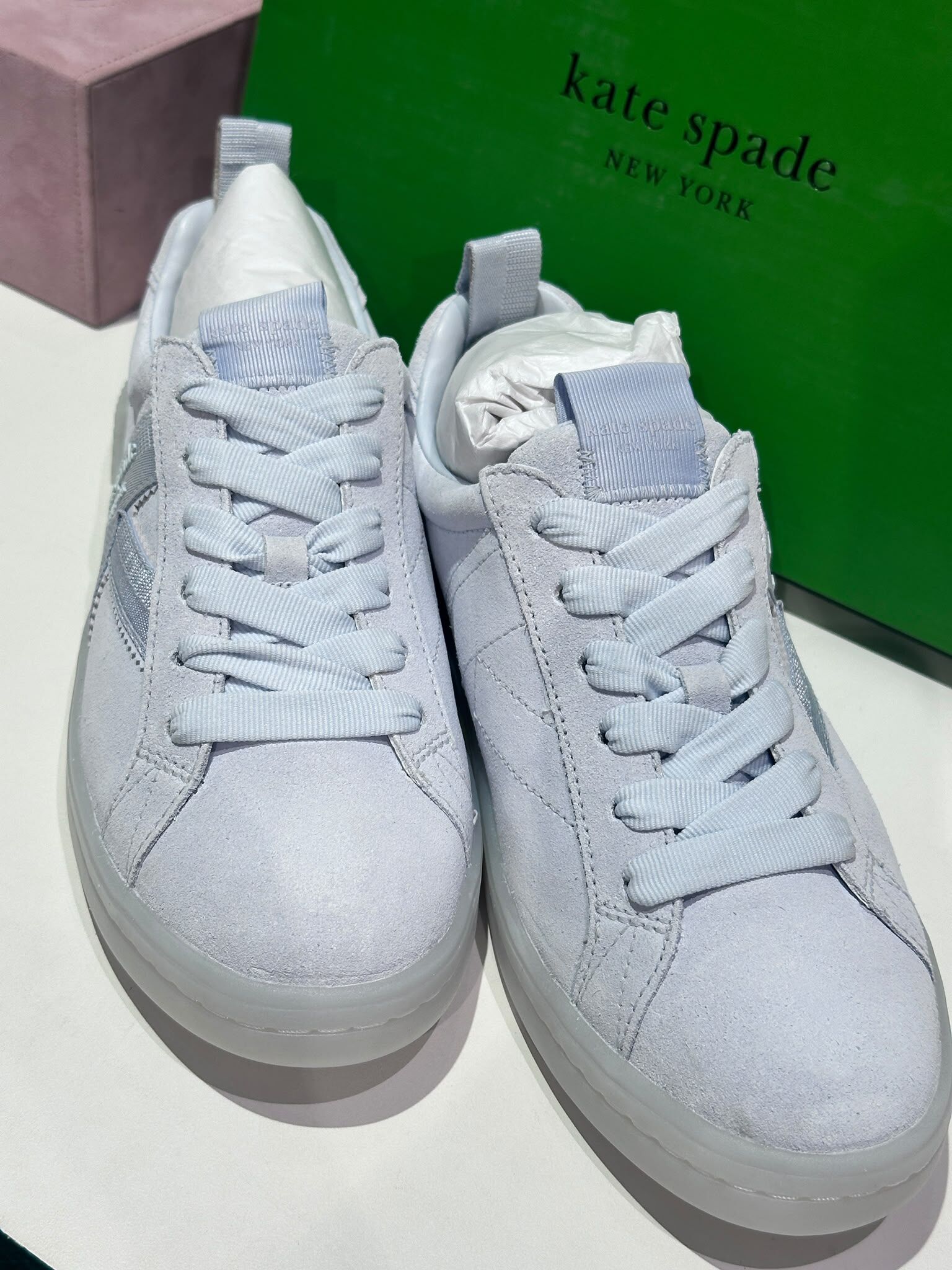 WV79 KS 霧藍色猄皮波鞋  K As In Kate Court Sneaker (US9.5, EU40)