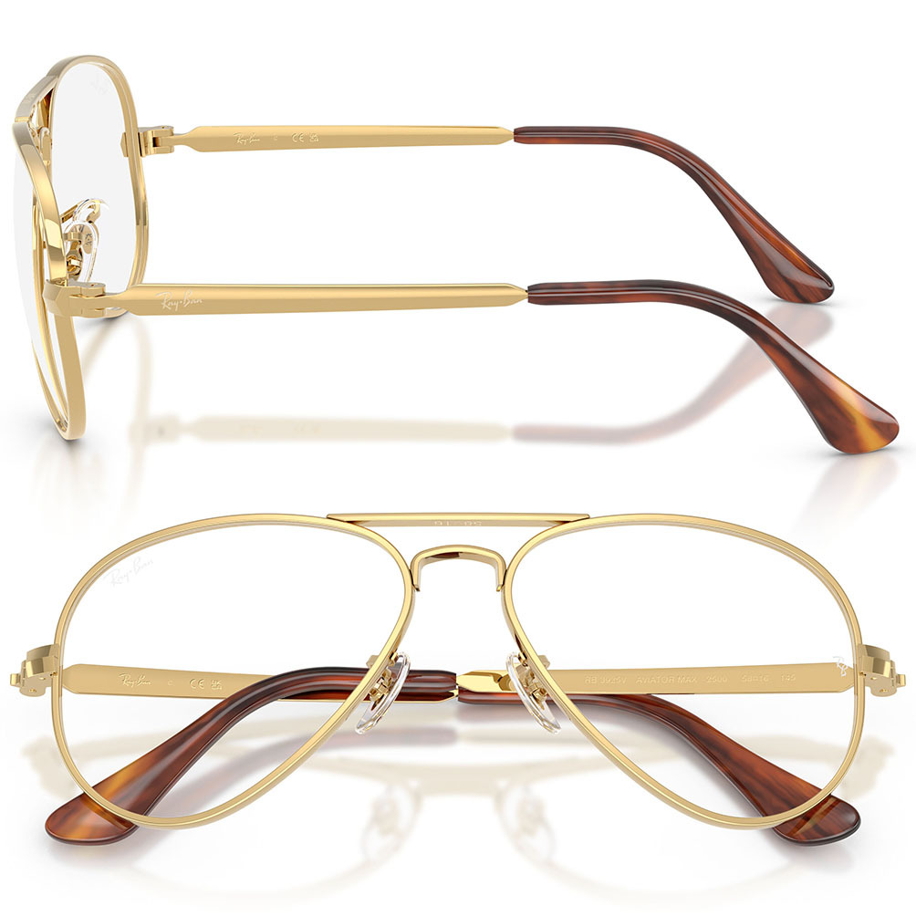 【RayBan】RB3925V 2500 58mm 飛行員光學眼鏡♣(金色)202507