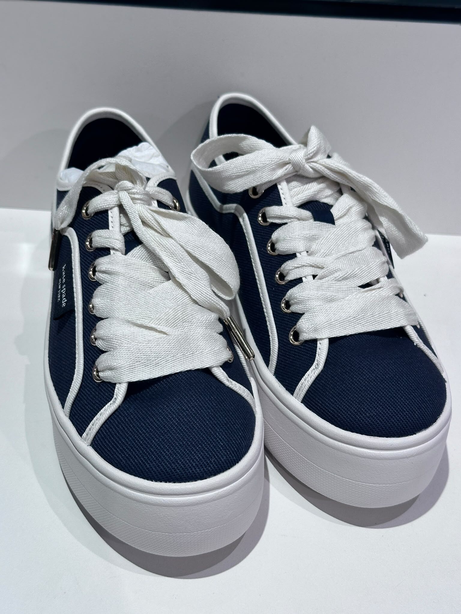 WV84 KS 深藍色帆布厚底波鞋  Sam Icon Platform Sneaker