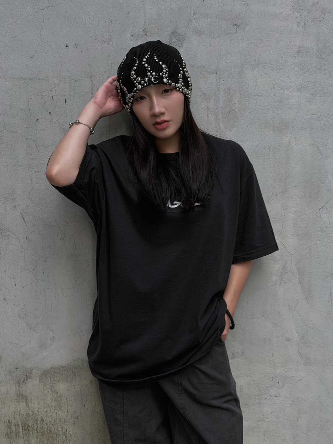 <快速出貨>THUG CLUB 火焰感針織毛帽