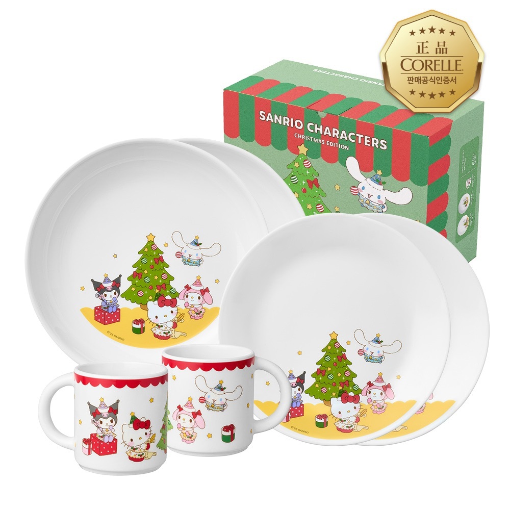 🇰🇷Corelle 康寧餐具 × 三麗鷗角色  聖誕限定 6件組🎄☕️