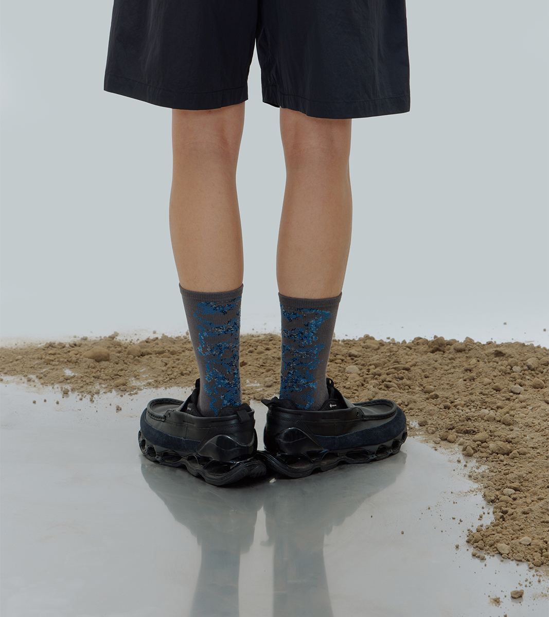 nozzle quiz®｜Landing Crew Socks 中高筒休閒襪 (迷藍/迷棕/迷橘)