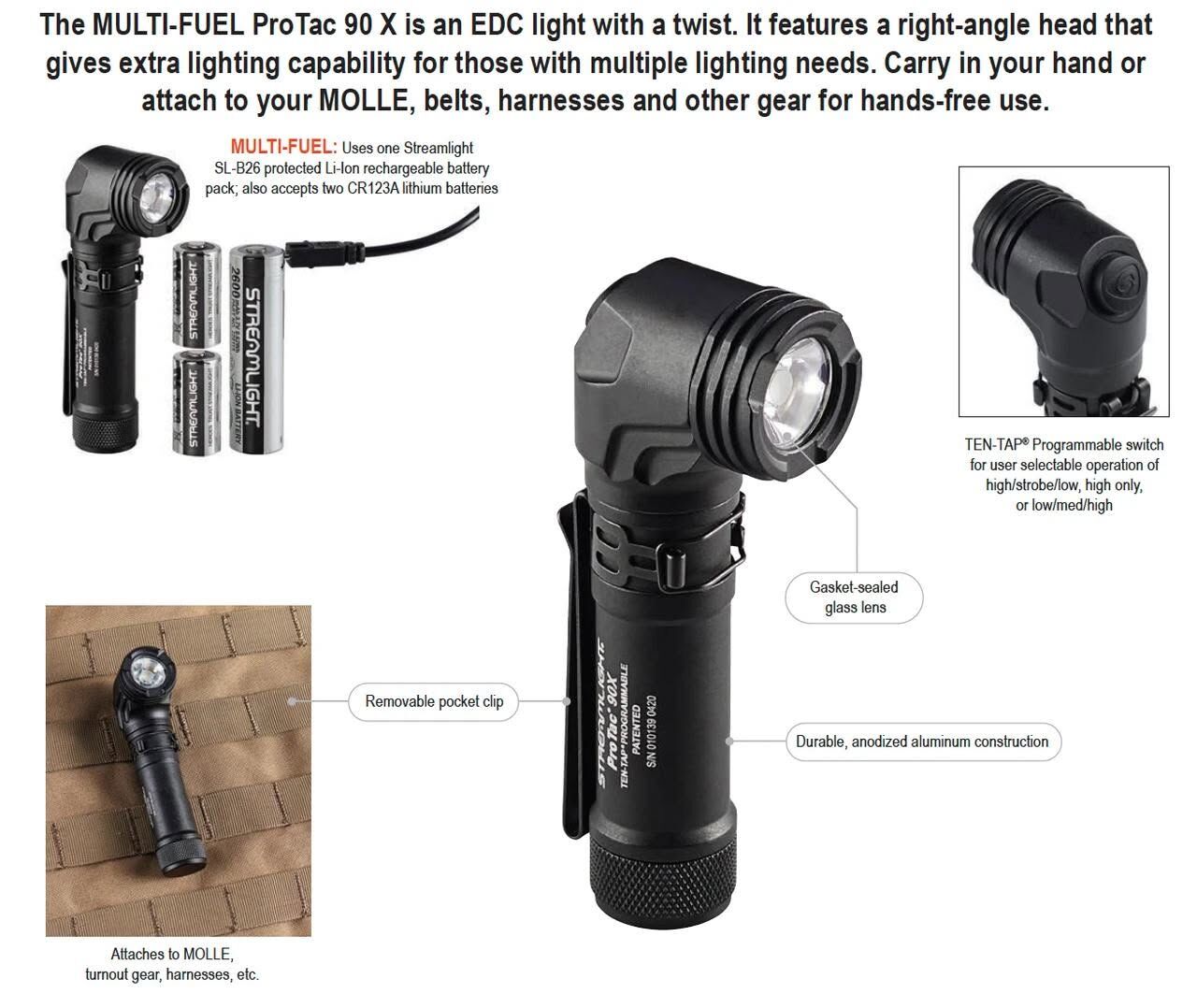Streamlight ProTac 90X  雙燃料戰術手電筒
