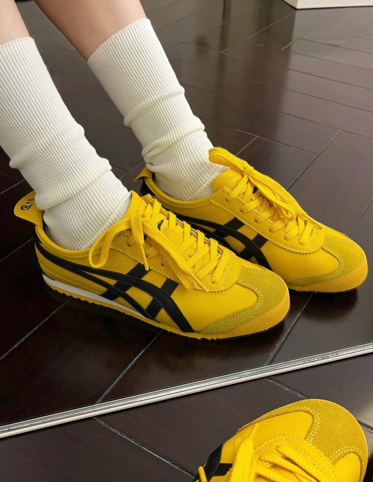 【Luxury】 Onitsuka Tiger Mexico66鞋帶款 Mexico66 SLIP-ON無鞋帶款 兩款 男女通用休閒鞋 情侶鞋 黃色 1183C102-751 經典運動鞋 1183A746-751