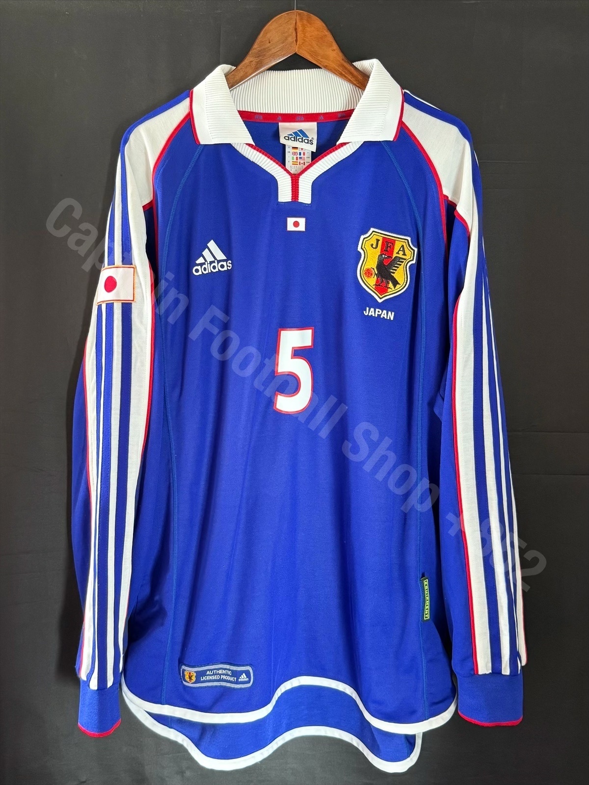 (Match Worn) Japan 2001Adidas L/S Home Match Worn Shirt #5