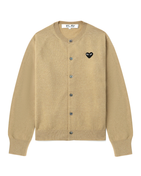 PLAY COMME des GARÇONS 心形徽章開襟衫 黑心