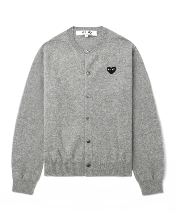 PLAY COMME des GARÇONS 心形徽章開襟衫 黑心